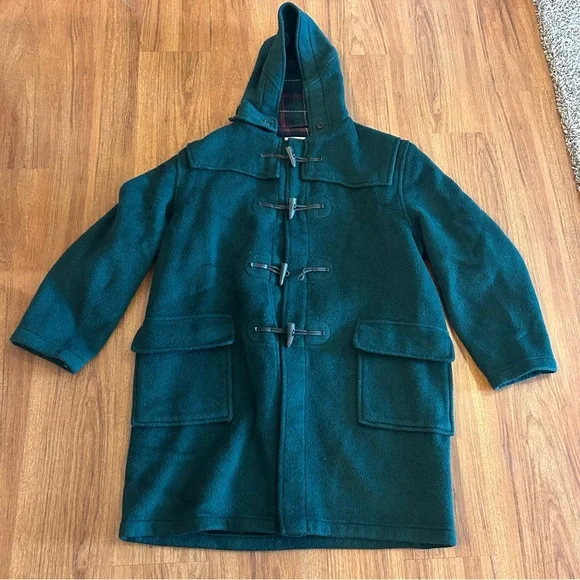 Gloverall England Heritage Garment Duffel Coat Wool Green Men’s XL - Picture 1 of 8